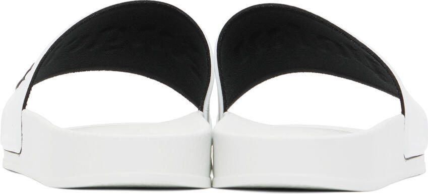 Palm Angels White Embossed Slides