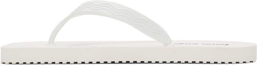 Palm Angels White Flip Flop Sandals - Picture 4