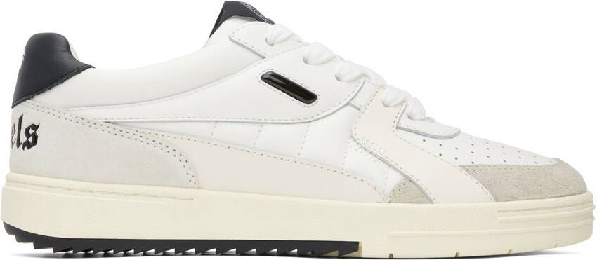 Palm Angels White  Black University Sneakers