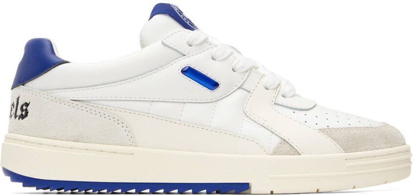 Palm Angels White  Blue University Sneakers