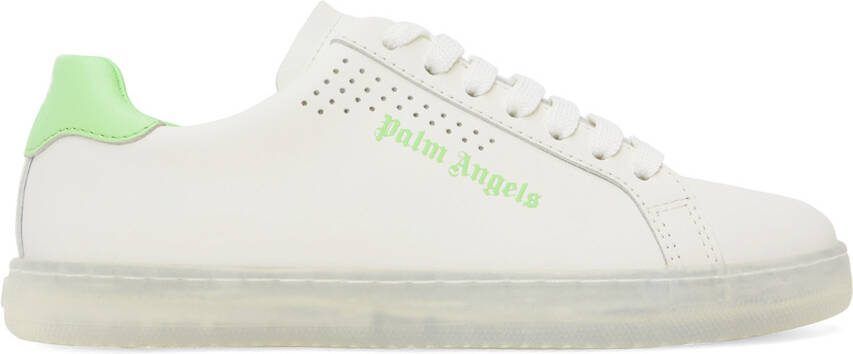 Palm Angels White  Green Palm One Sneakers - Picture 5