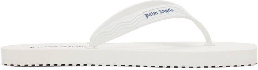Palm Angels White Flip Flop Sandals - Picture 5