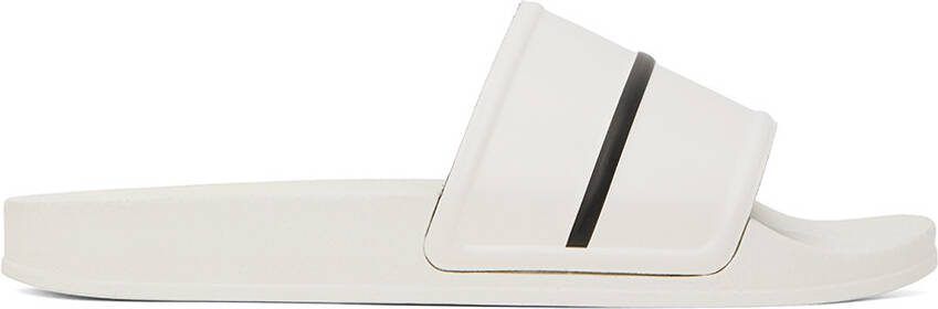 Palm Angels Track Pool stripe-detail slides White - Picture 5