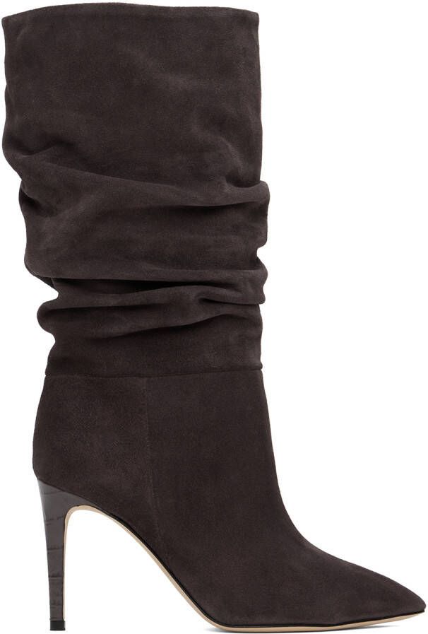 Paris Texas Brown Slouchy Boots - Picture 4
