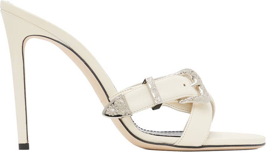 Paris Texas Off-White Regina Western Mules - Picture 5