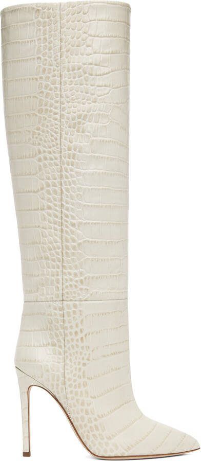 Paris Texas Off-White Stiletto Boots - Picture 2
