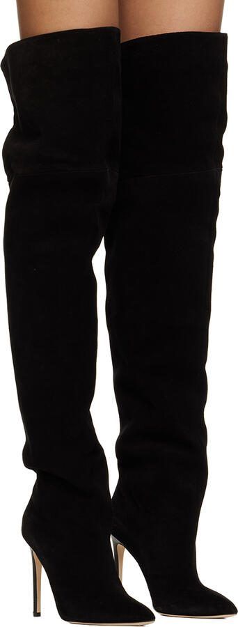 Paris Texas Black Pointed Tall Boots - Picture 2