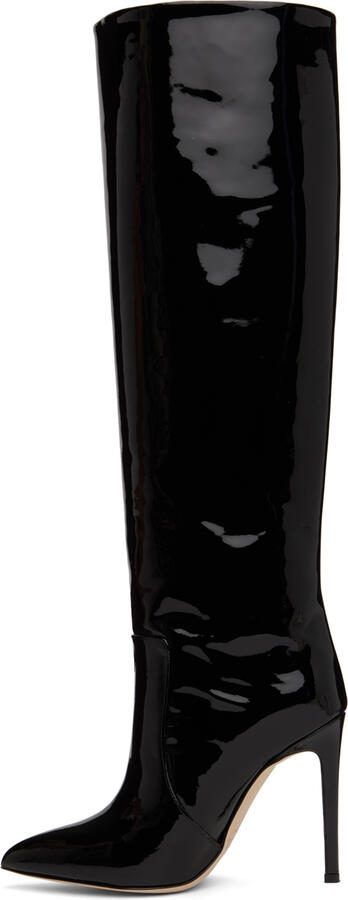Paris Texas Black Pointed Tall Boots - Picture 2