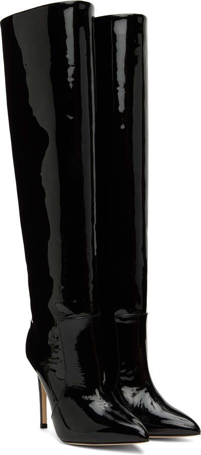 Paris Texas Black Pointed Tall Boots