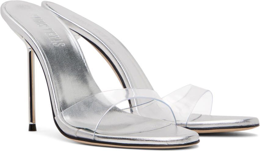 Paris Texas Silver Lidia Heeled Sandals - Picture 2
