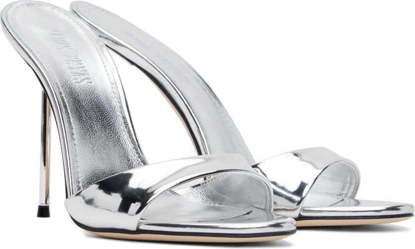 Paris Texas Silver Lidia Mules - Picture 2