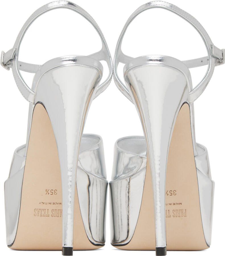 Paris Texas Silver Pamela Heeled Sandals