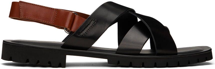 Paul Smith Black  Brown Batiste Sandals