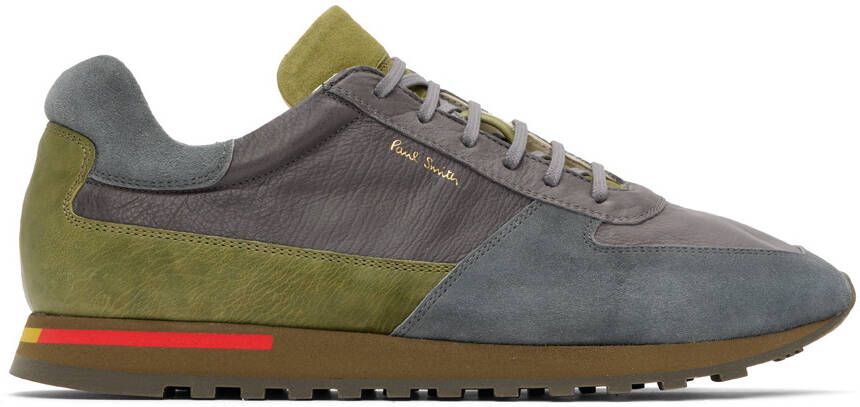 Paul Smith Gray  Khaki Jeco Sneakers - Picture 5