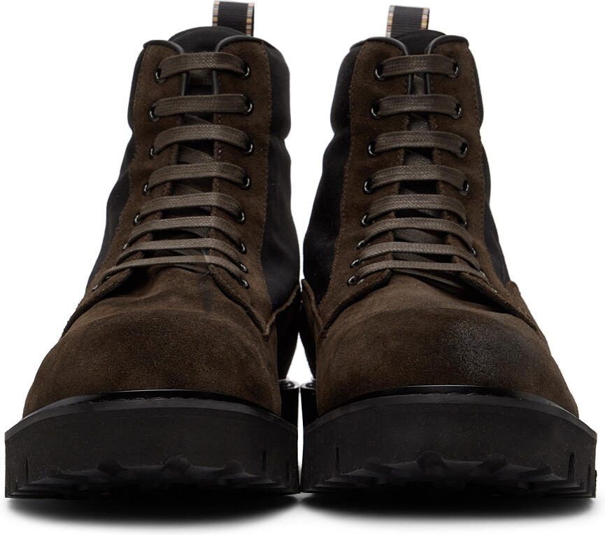 Paul Smith Brown  Black Suede Dizzie Boots - Picture 2