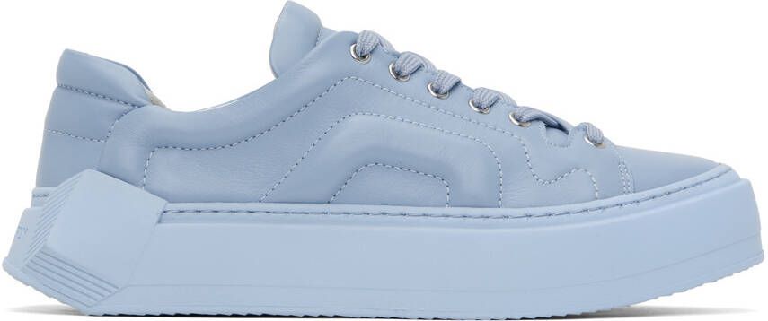 Pierre Hardy Blue Cubix Leather Sneakers - Picture 5