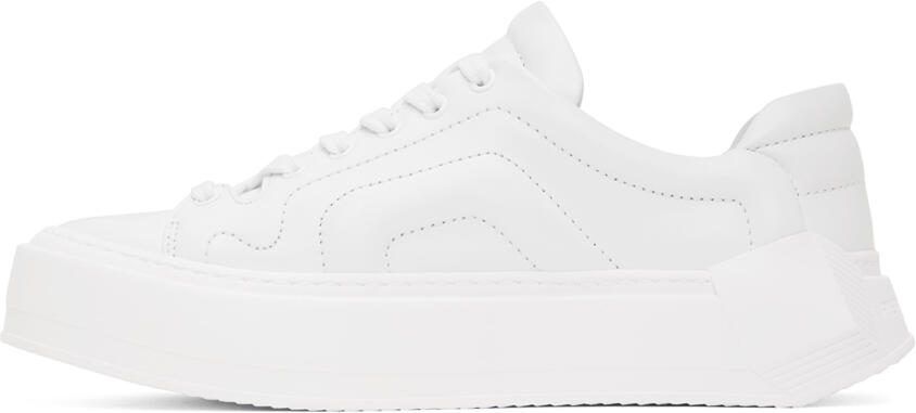 Pierre Hardy White Cubix Leather Sneakers - Picture 3