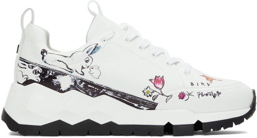 Pierre Hardy Shinsuke Kawahara Editon White Usagi Street Life Sneakers - Picture 5