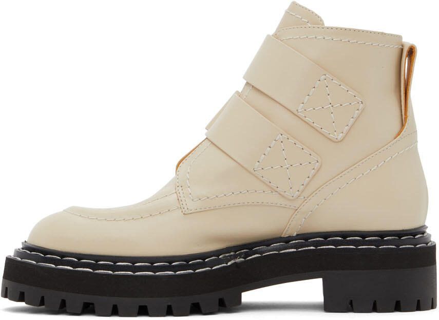 Proenza Schouler Beige Lug Sole Buckle Boots - Picture 2
