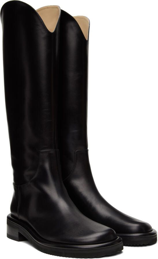 Proenza Schouler Black Pipe Riding Boots - Picture 3