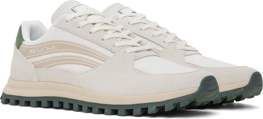 PS by Paul Smith White  Beige Damon Sneakers - Picture 2