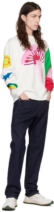 PS by Paul Smith White  Beige Damon Sneakers - Picture 4