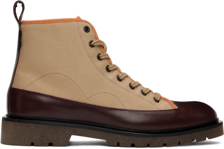 PS by Paul Smith Tan Logo High-Top Sneakers - Picture 4