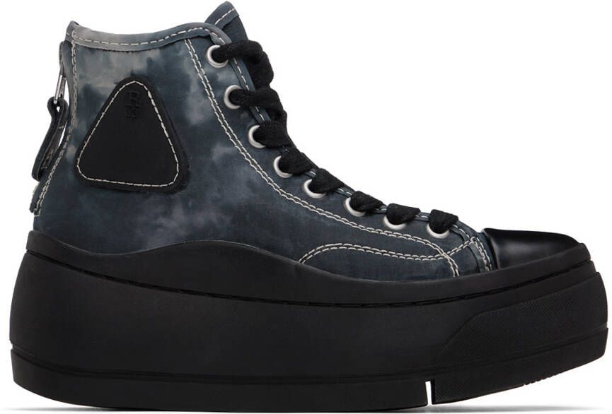 R13 Blue  White Kurt Sneakers - Picture 9