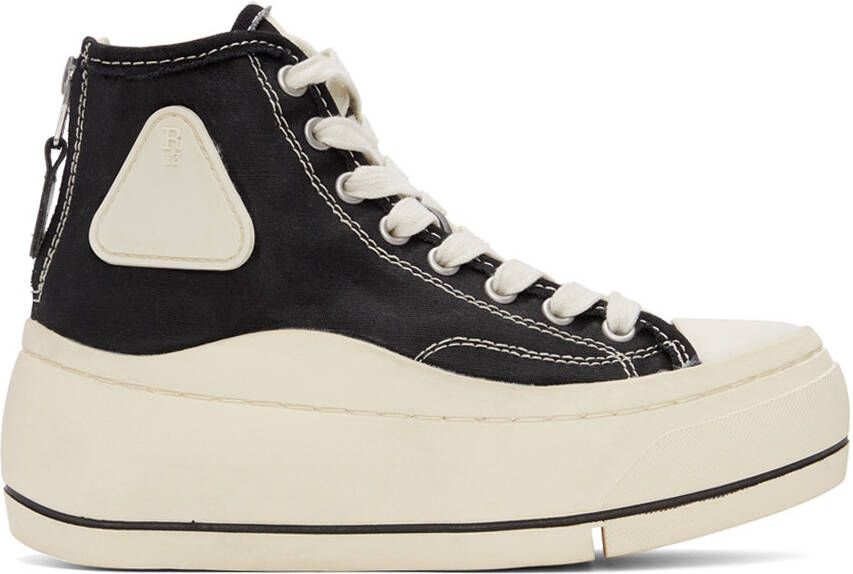 R13 Black  White Kurt Sneakers - Picture 5