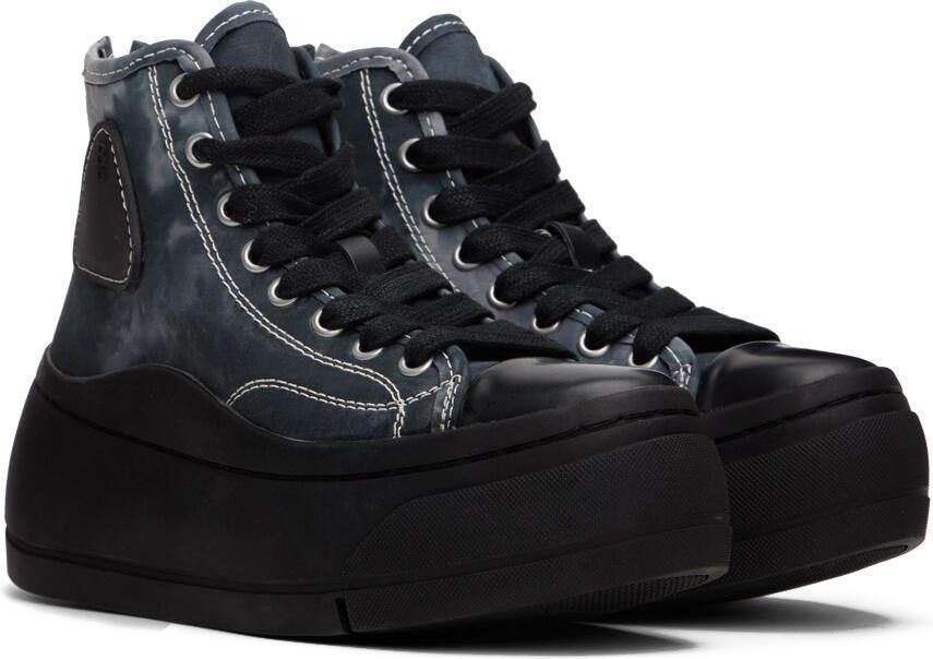 R13 Blue  White Kurt Sneakers - Picture 3