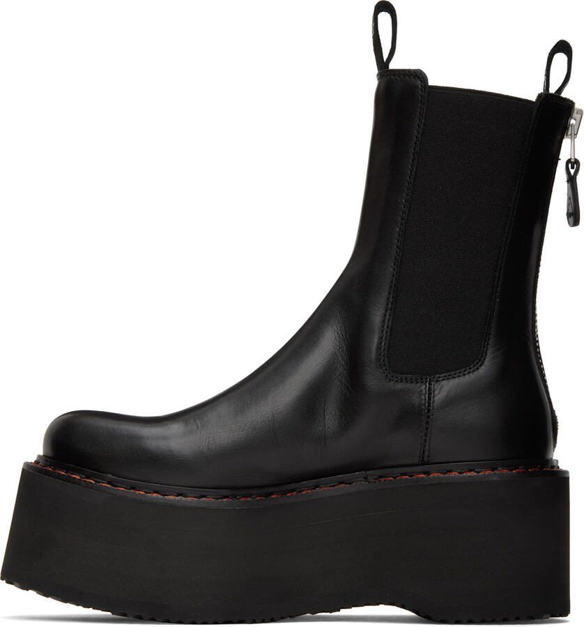 R13 Black Double Stack Boots - Picture 2