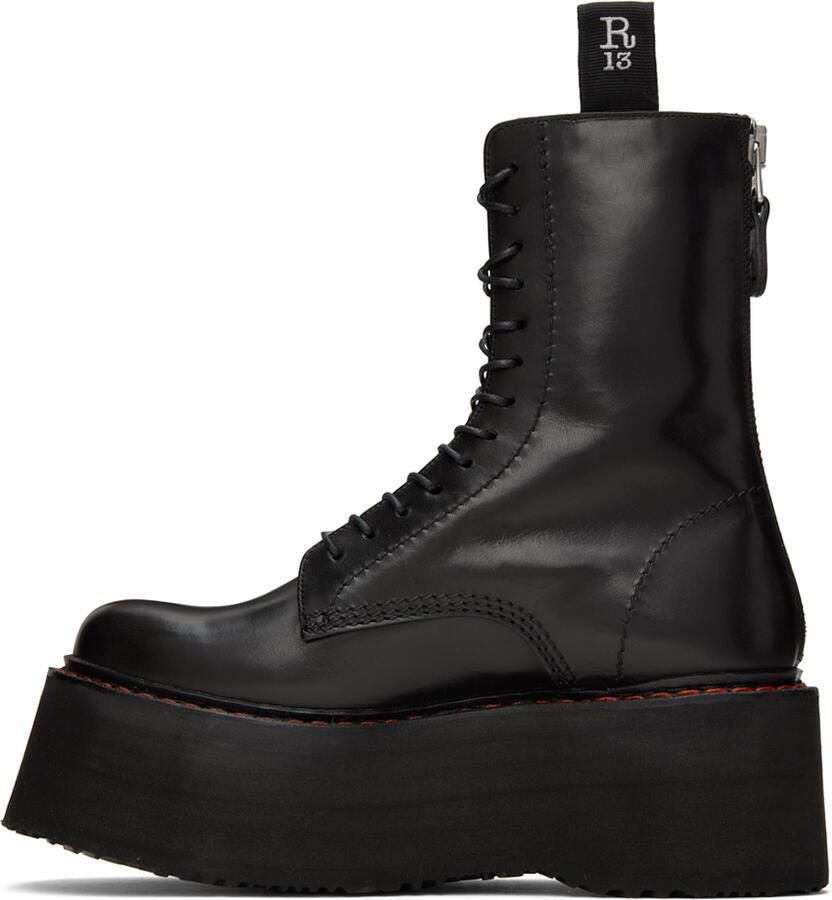 R13 Black Double Stack Boots - Picture 2