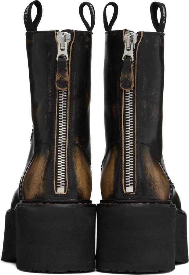 R13 Black Double Stack Boots - Picture 5