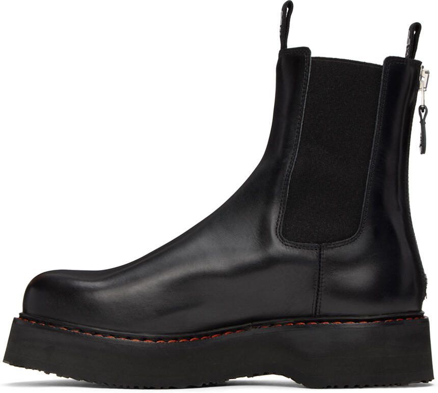 R13 Black SIngle Stack Boots