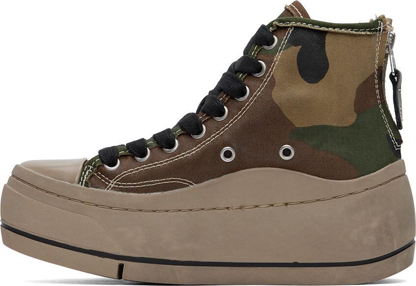 R13 Brown  Green Kurt Sneakers - Picture 3