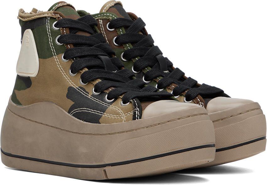 R13 Brown  Green Kurt Sneakers - Picture 2