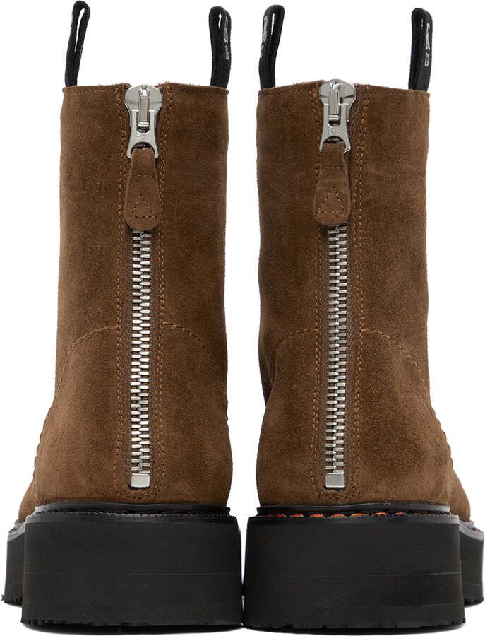 R13 Brown Single Stack Boots - Picture 3