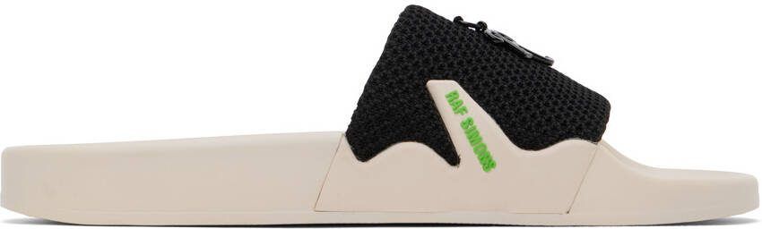 Raf Simons Black  Beige Astra Slides - Picture 5
