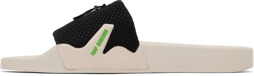 Raf Simons Black  Beige Astra Slides - Picture 4