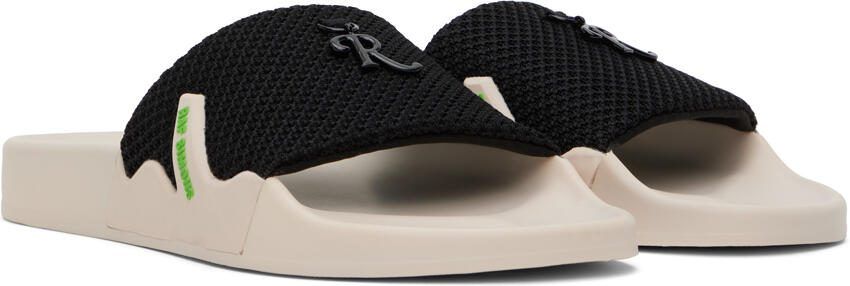 Raf Simons Black  Beige Astra Slides - Picture 3