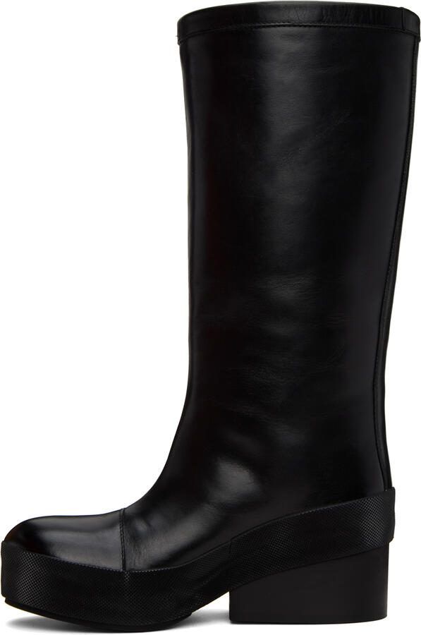 Raf Simons Black Embossed Boots