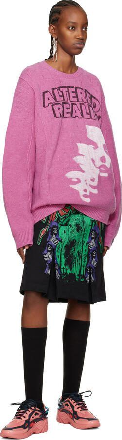 Raf Simons Pink  Navy Cylon-21 Sneakers - Picture 4