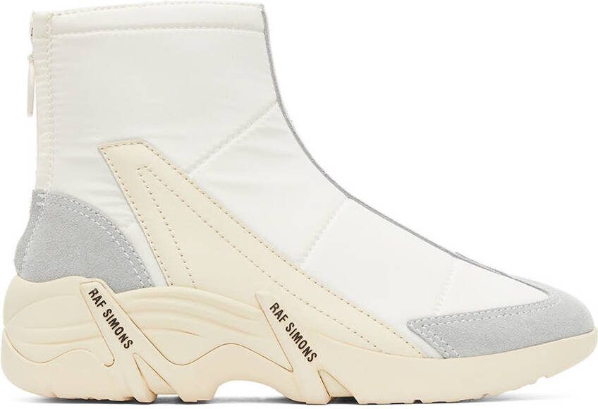 Raf Simons White Cylon-22 High Sneakers - Picture 5
