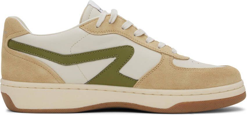 Rag  bone Beige  White Retro Court Sneakers - Picture 5