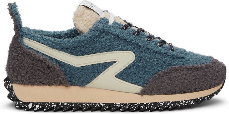 Rag  bone Blue  Grey Sherpa Retro Runner Sneakers - Picture 5