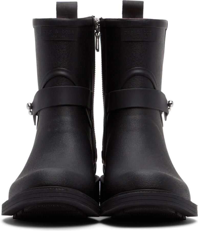 Rag  bone Black Moto Rain Boots