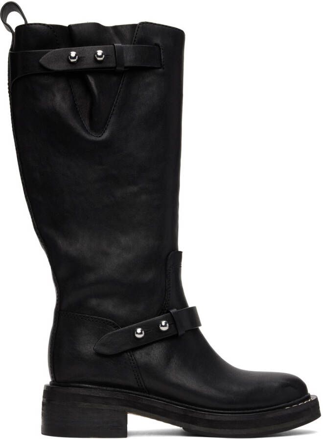 Rag  bone Black Moto Tall Boots