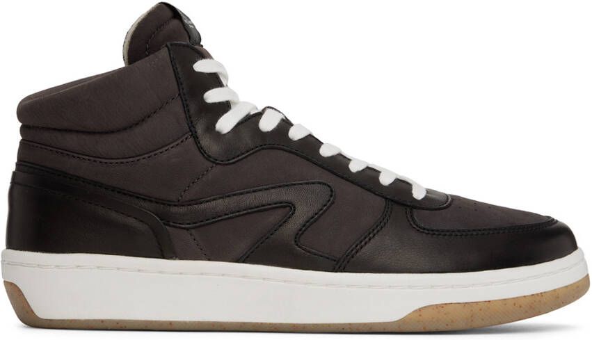 Rag  bone Brown  Black Retro Court Mid Sneakers - Picture 3