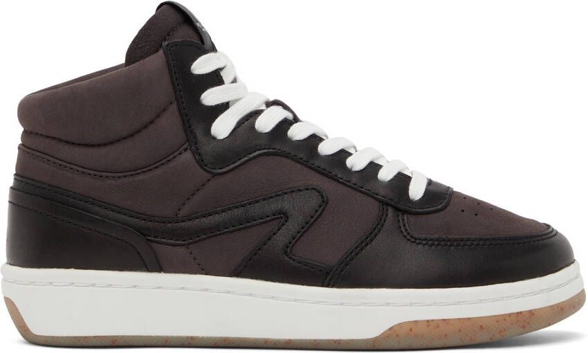 Rag  bone Black Retro Court Mid Sneakers - Picture 4