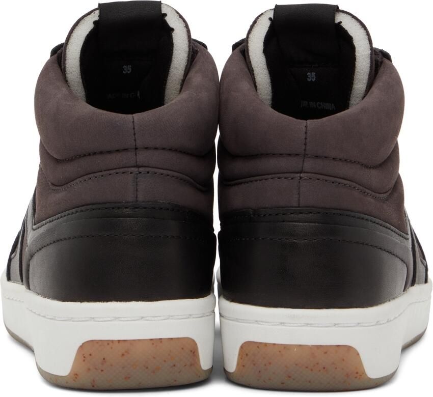 Rag  bone Black Retro Court Mid Sneakers